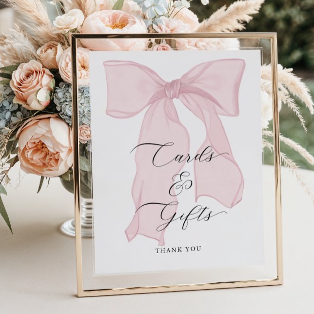 Affiche Cartes et cadeaux de Baby shower pour fille à cou  (Créateur téléchargé)