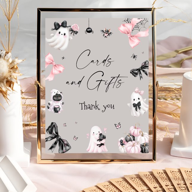 Affiche Cartes et cadeaux de Baby shower pour filles d'Hal (Créateur téléchargé)