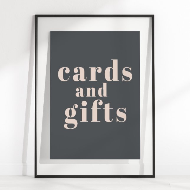 Affiche Cartes et cadeaux de baby shower typographie boho  (Créateur téléchargé)