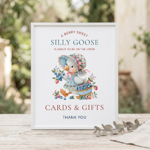 Affiche Cartes Et Cadeaux De Bébé Silly Goose Sucrés Aux F