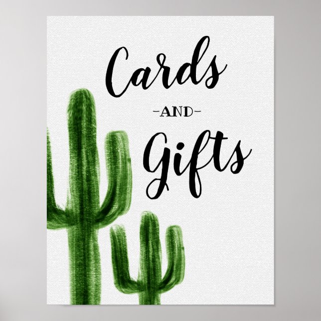 Affiche Cartes et cadeaux de cactus (Devant)