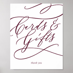 Affiche Cartes et Cadeaux de Calligraphie Textuelle Romant
