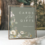 Affiche Cartes et cadeaux de cliché Fleur sauvage<br><div class="desc">Ce poster Fleur sauvage Whimsical Meadow Sage cartes et cadeaux est parfait pour votre mariage boho simple et élégant. La verdure rustique et moderne, accompagnée de fleurs sauvages d'aquarelles minimalistes, vous fera vivre votre vision ! Ce design de jolies fleurs d'or, touches de sauge bohème vert et violet est sûr...</div>