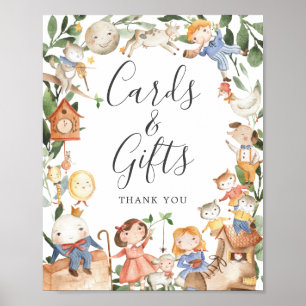 Affiche Cartes et cadeaux de Comptines pour Baby Shower
