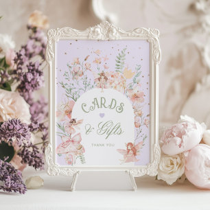 Affiche Cartes et cadeaux de fée Anniversaire Violet Fanta