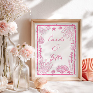 Affiche Cartes et Cadeaux de Fête de Bébé Sea You Soon Gir