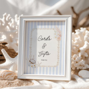 Affiche Cartes et Cadeaux de Fête de Fiançailles Côtière D
