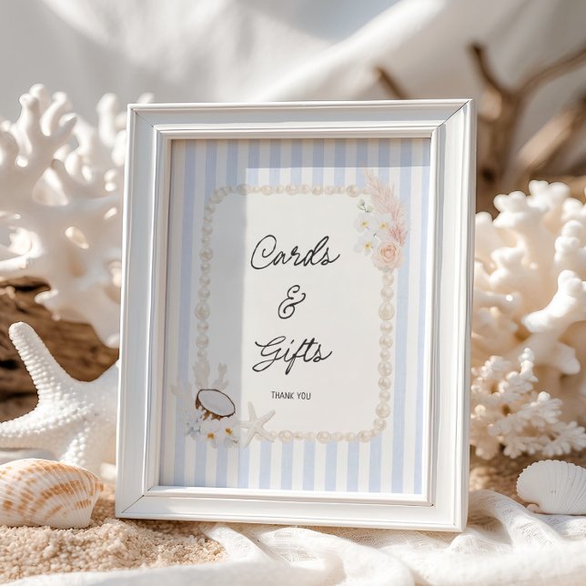 Affiche Cartes et Cadeaux de Fête de Fiançailles Côtière D (Créateur téléchargé)
