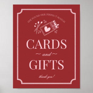 Affiche Cartes et Cadeaux de Fête de Fiançailles Matchbox