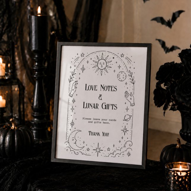 Affiche Cartes et Cadeaux de Fête de Mariage Goth Hallowee (Créateur téléchargé)