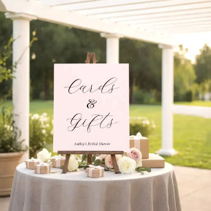 Affiche Cartes et cadeaux de fete de mariage rose   