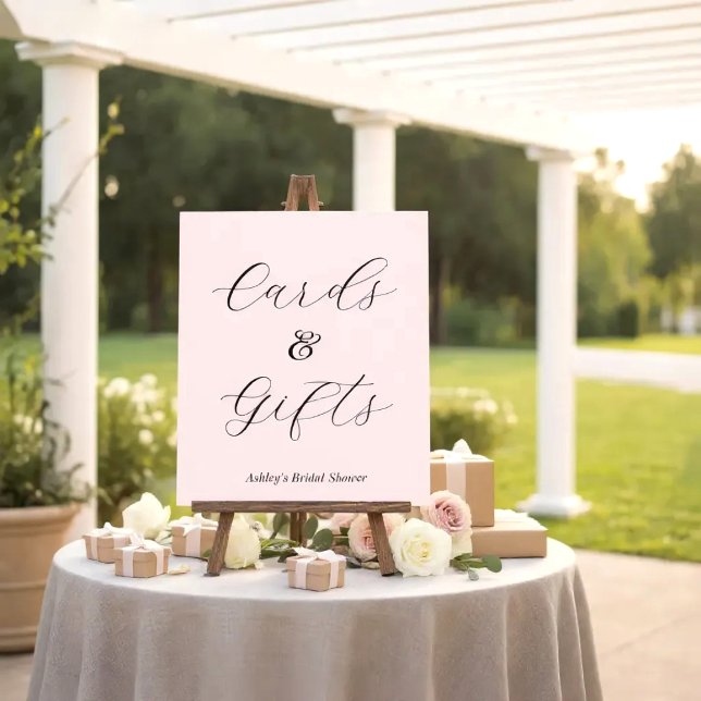 Affiche Cartes et Cadeaux de Fête de Mariage Rose    (Créateur téléchargé)