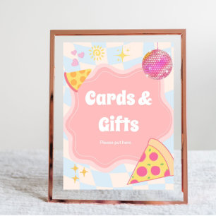 Affiche Cartes et Cadeaux de Fête de Pizza