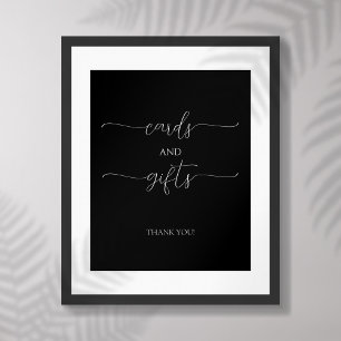 Affiche Cartes et cadeaux de Fête des mariées de script mi