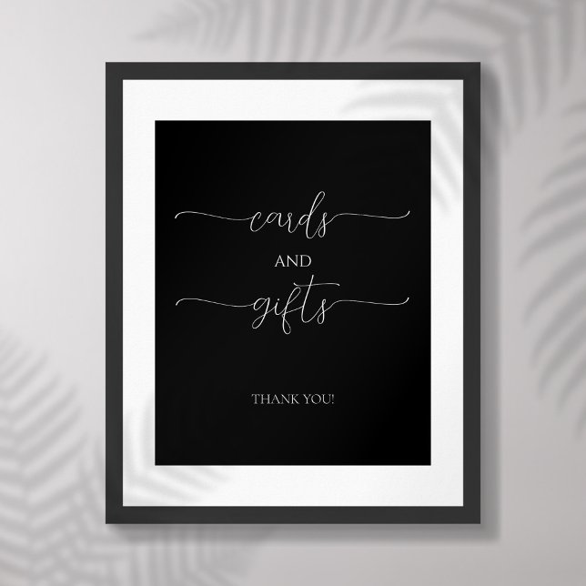 Affiche Cartes et cadeaux de Fête des mariées de script mi (Créateur téléchargé)