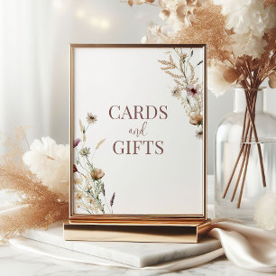 Affiche Cartes et cadeaux de Fête des mariées Fleur sauvag