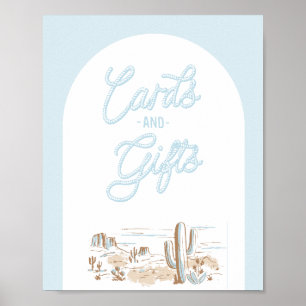 Affiche Cartes et Cadeaux de Fête pour Bébé Cowboy Oh Bébé