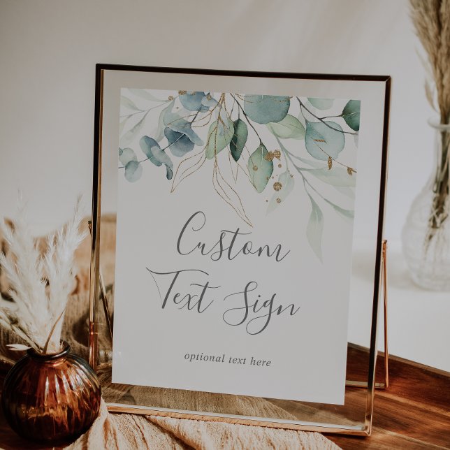 Affiche Cartes et Cadeaux de Feuillage Aérien Texte Person (Créateur téléchargé)