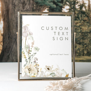 Affiche Cartes et Cadeaux de Fleur Sauvage Fantaisistes Te