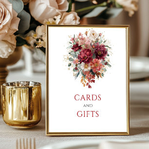 Affiche Cartes et cadeaux de fleurs d'automne en eucalyptu