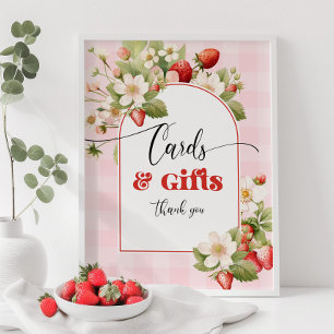 Affiche Cartes et cadeaux de fraise