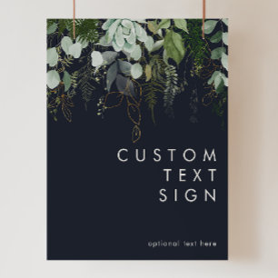 Affiche Cartes et cadeaux de la Marine en feuille d'or et