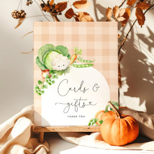 Affiche Cartes et cadeaux de légumes d'automne cultivés lo
