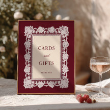 Cartes et cadeaux de mariage à cadre en dentelle d