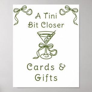 Affiche Cartes et Cadeaux de Mariage Martini Toile pour En