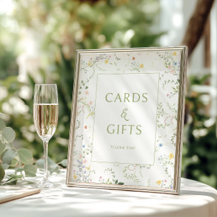 Affiche Cartes et cadeaux de mariage pour un jardin floral
