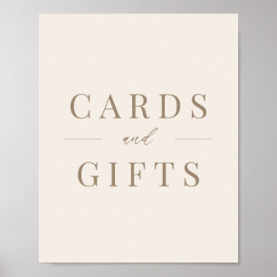 Affiche Cartes et cadeaux de mariage romantiques en or et