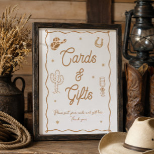 Affiche Cartes et cadeaux de mariage western