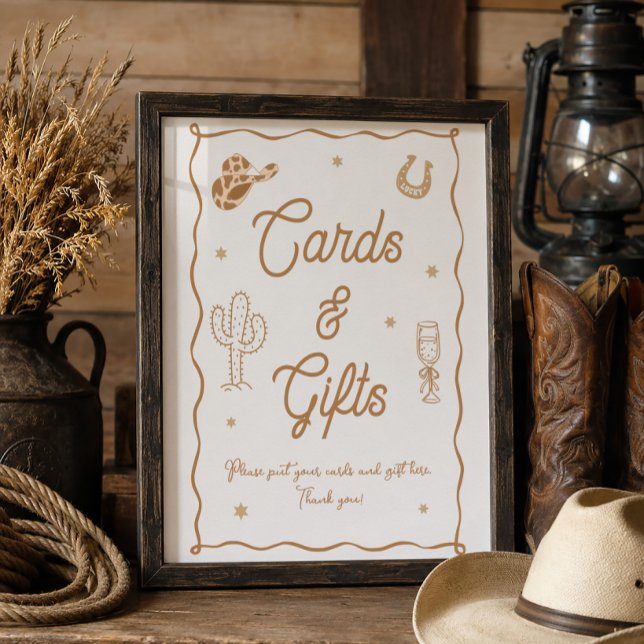 Affiche Cartes et cadeaux de mariage western (Créateur téléchargé)