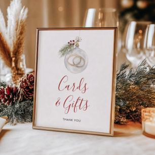 Affiche Cartes et cadeaux de Noël d'hiver