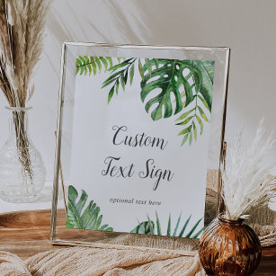 Affiche Cartes et cadeaux de Palm Tropical Signe texte per