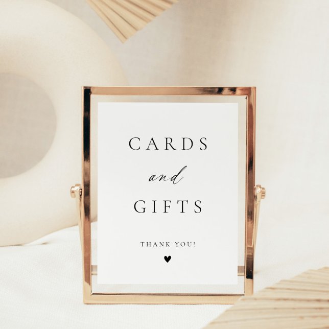Affiche Cartes et cadeaux de script élégant moderne (Créateur téléchargé)