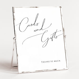Affiche Cartes et Cadeaux de Script Minimaliste Fantaisist