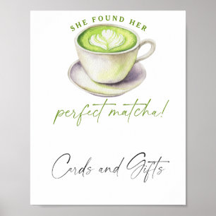 Affiche Cartes et cadeaux de thé Mariage Matcha
