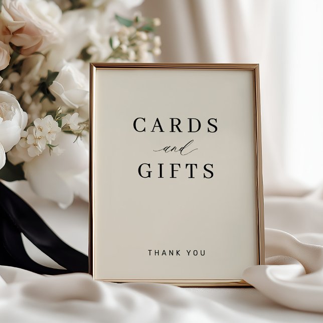 Affiche Cartes et cadeaux de typographie élégants mariage  (Créateur téléchargé)