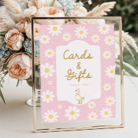 Cartes et cadeaux d'oie et de marguerite rose