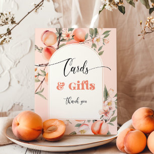 Affiche Cartes et cadeaux douce pêche aquarelle anniversai