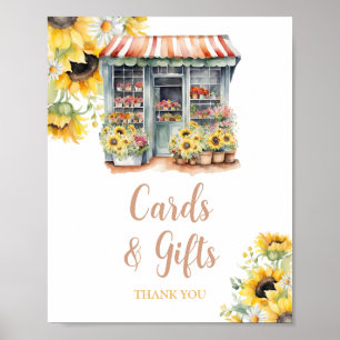 Affiche Cartes Et Cadeaux Du Marché De Sunflowers