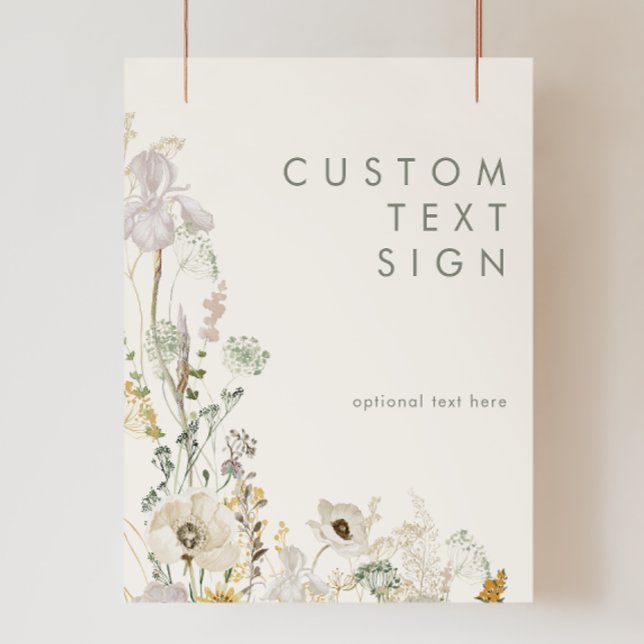 Affiche Cartes et cadeaux en ivoire Fleur sauvage Whimsica (Créateur téléchargé)