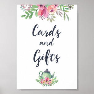 Affiche Cartes et cadeaux enterrement de vie de jeune fill