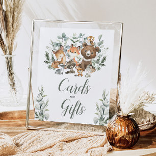 Affiche Cartes et cadeaux Eucalyptus Woodland Bébé Animaux