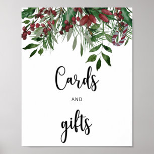 Affiche Cartes et cadeaux Evergreen