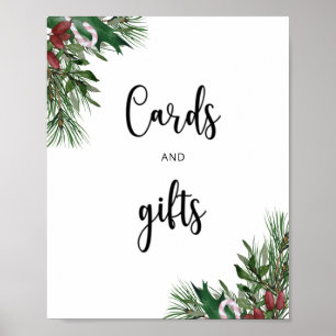 Affiche Cartes et cadeaux Evergreen
