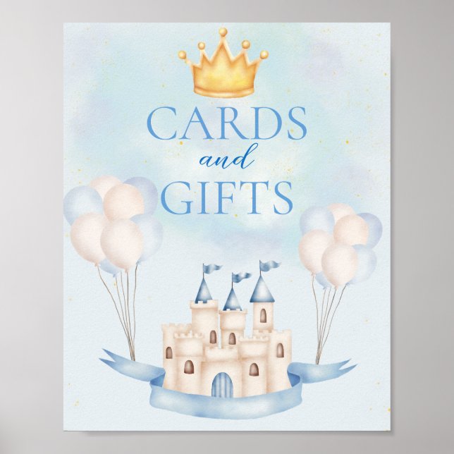 Affiche Cartes et cadeaux FairyTale Castle Crown Balloon P (Devant)