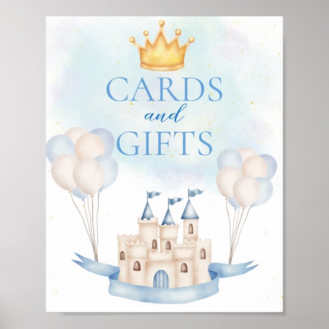 Affiche Cartes et cadeaux FairyTale Castle Crown Balloon P (Devant)