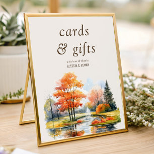 Affiche Cartes et cadeaux Fall Lake Mariage numérique ou i